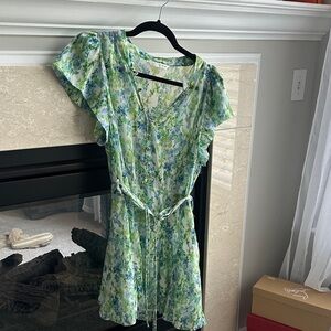 Zara Blue and Green Floral dress